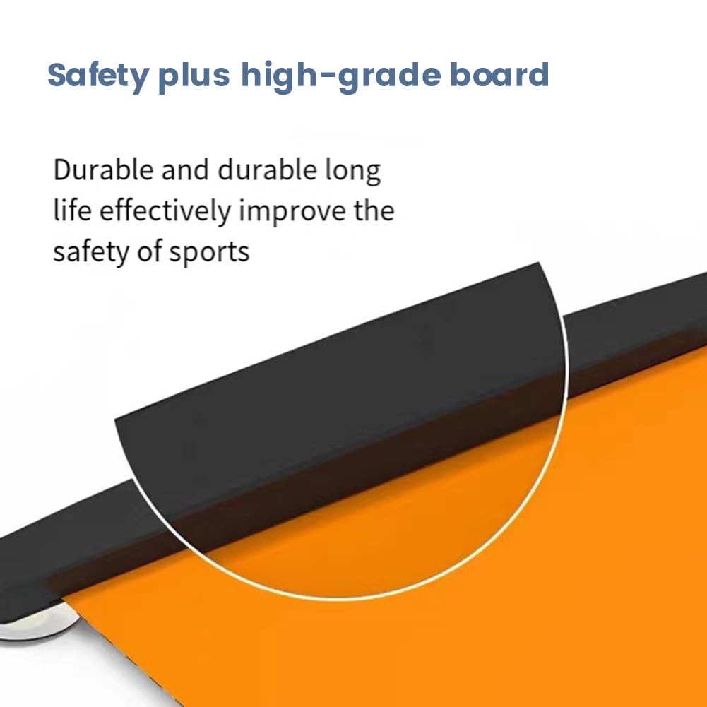 Bloepum Yoga Sliding Mat Sports Fitness Glide Plate Core Exercise Running Skating Leg Training Board Gym Equipment Easy Install Easy to Use Black 140cm