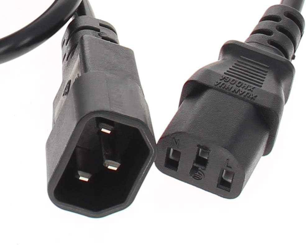 Fielect C14 2 C13 C14 2 C13 250V 10A(6.6ft/2m) to x Power Plug Cord, Male to x Female Power Adapter Cable Cord