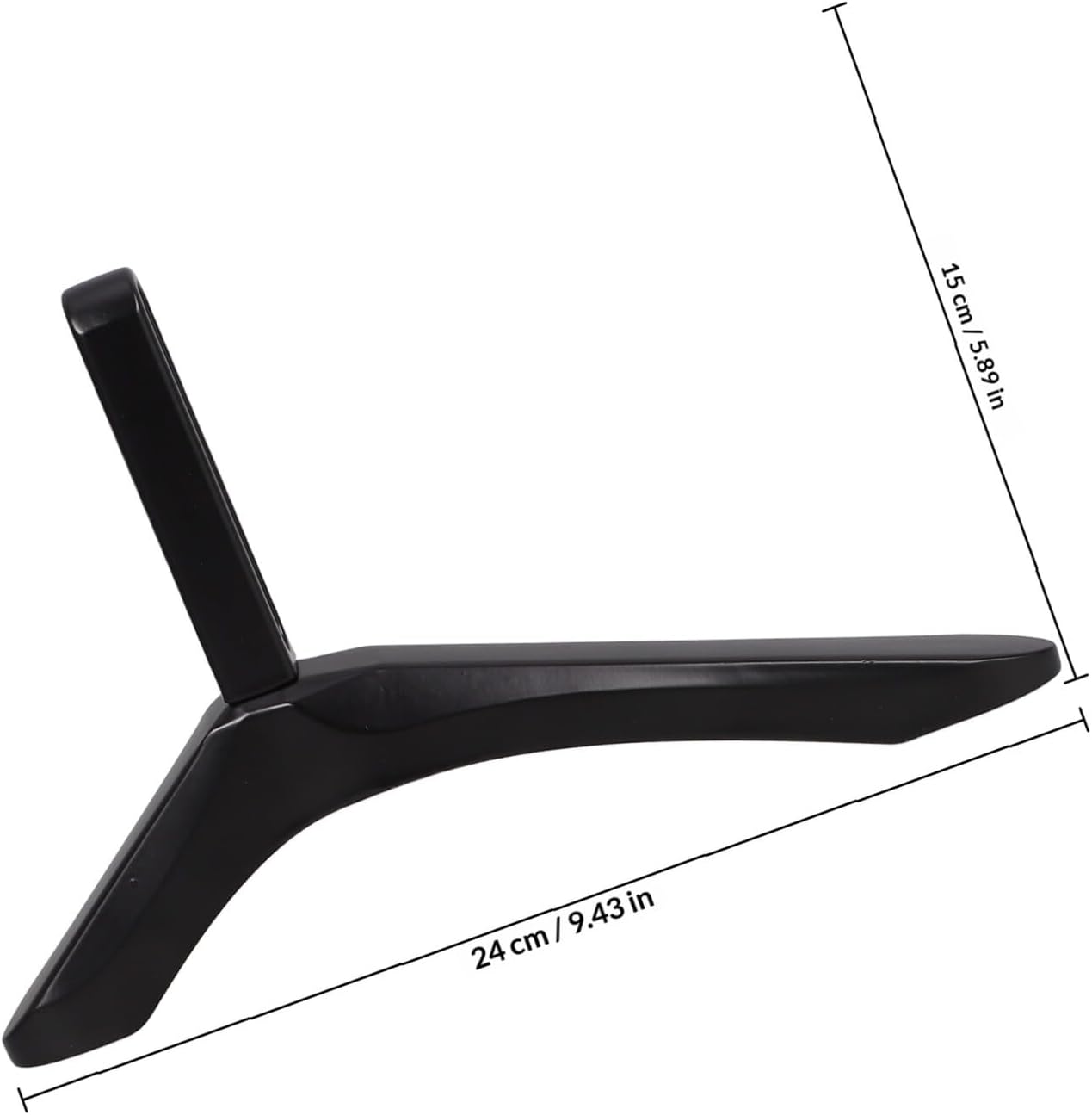 KALLORY Setup TV Stand Tabletop Base with Screws Metal TV Holder Support Suitable for Desktop Use and Home