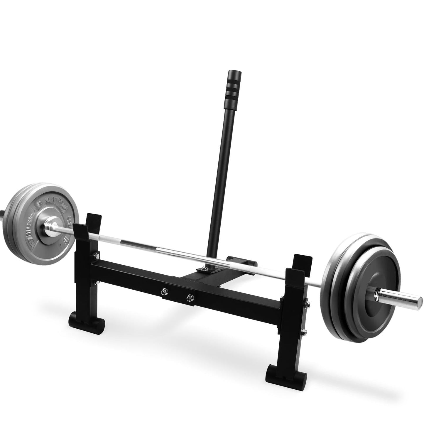 Deadlift Barbell Jack Stand，Anti-Slip Handle Deadlift Stand Home Gym Deadlift Exercises Heavy Duty Barbell Weight Changer Weight Training Equipment, 600lb Capacity(with Slip-Proof Glove)