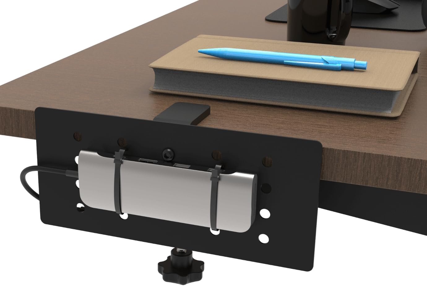 HAVYO Docking Station Side-Mount Bracket Holder-Compatible with Dell/Thunderbolt Dock/Thinkpad USB C Docking Station