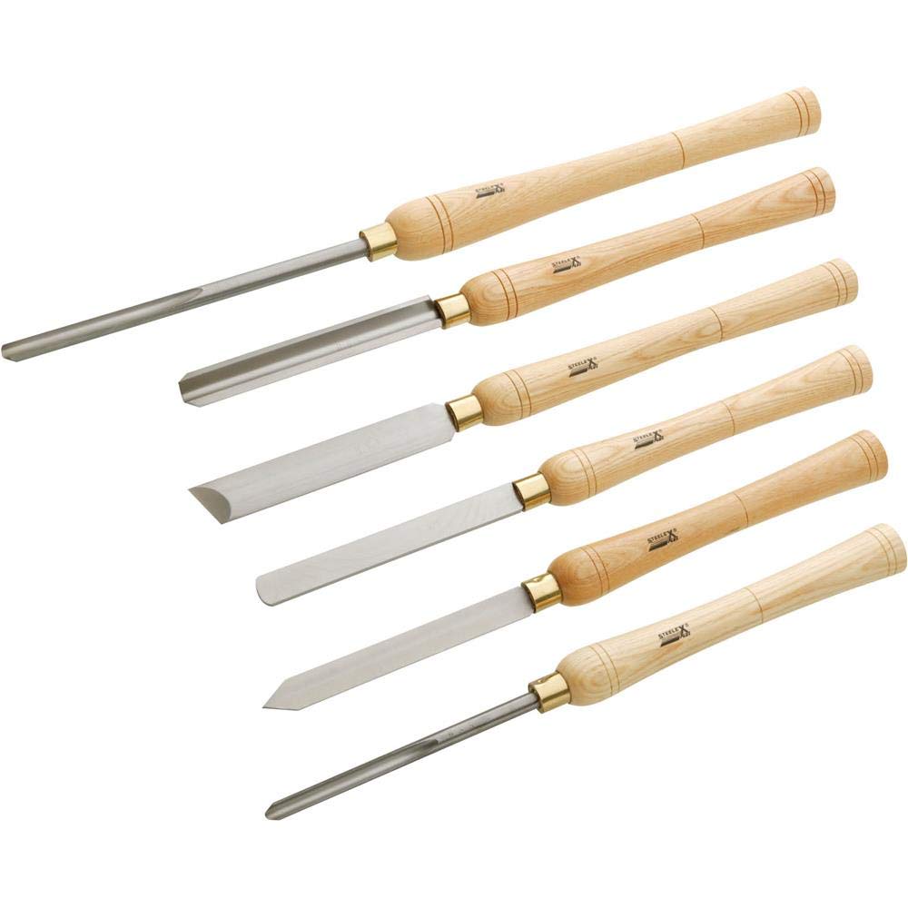 Steelex Plus D2304 Deluxe HSS Lathe Chisel Set, 6-Piece