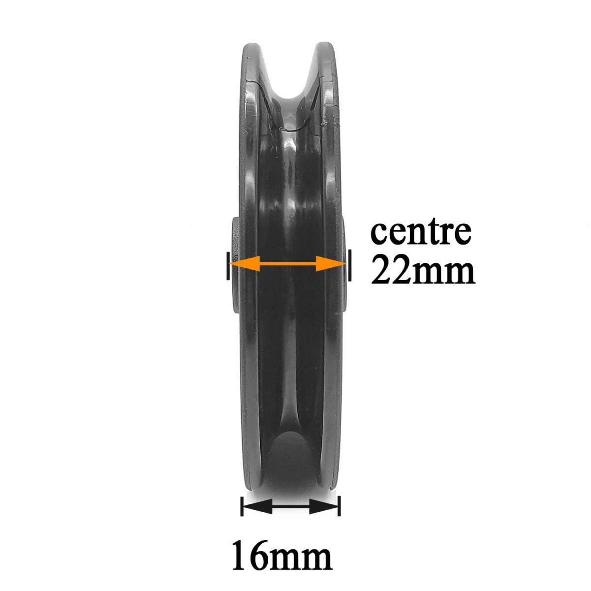 Profelinx 90mm Pulley Wheel Bearing Nylon - Grooved Edge Wearproof Pulleys for Cable Machine Part Home Gym Smith Machine Attachment Weight Lifting Door Garage
