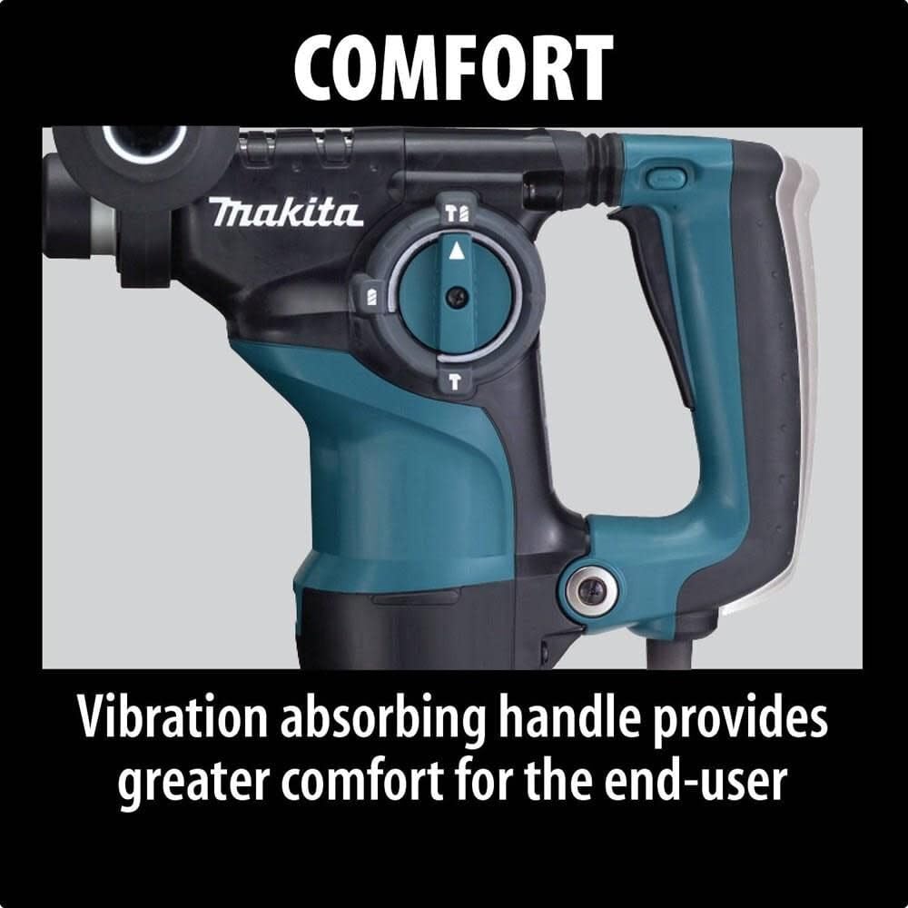 Makita HR2811FX 1-1/8'' Rotary Hammer, accepts SDS-PLUS bits and 4-1/2" Angle Grinder