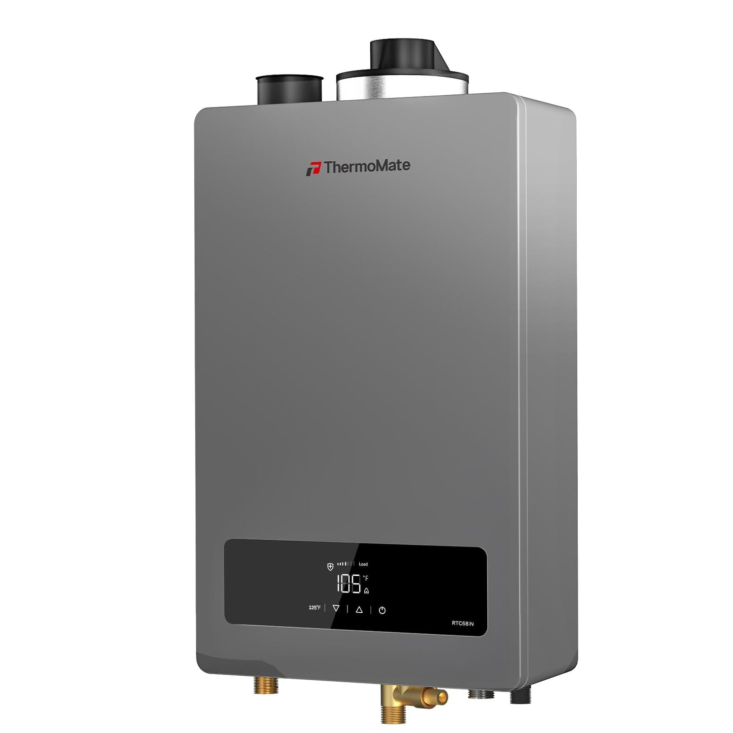 ThermoMate RTC68iN Condensing Tankless Water Heater, 0.91 UEF High Efficiency On-Demand Hot Water for Whole House Use, Up to 9.38 GPM 163,000 BTU, Energy Saving Instant Heating, Natural Gas