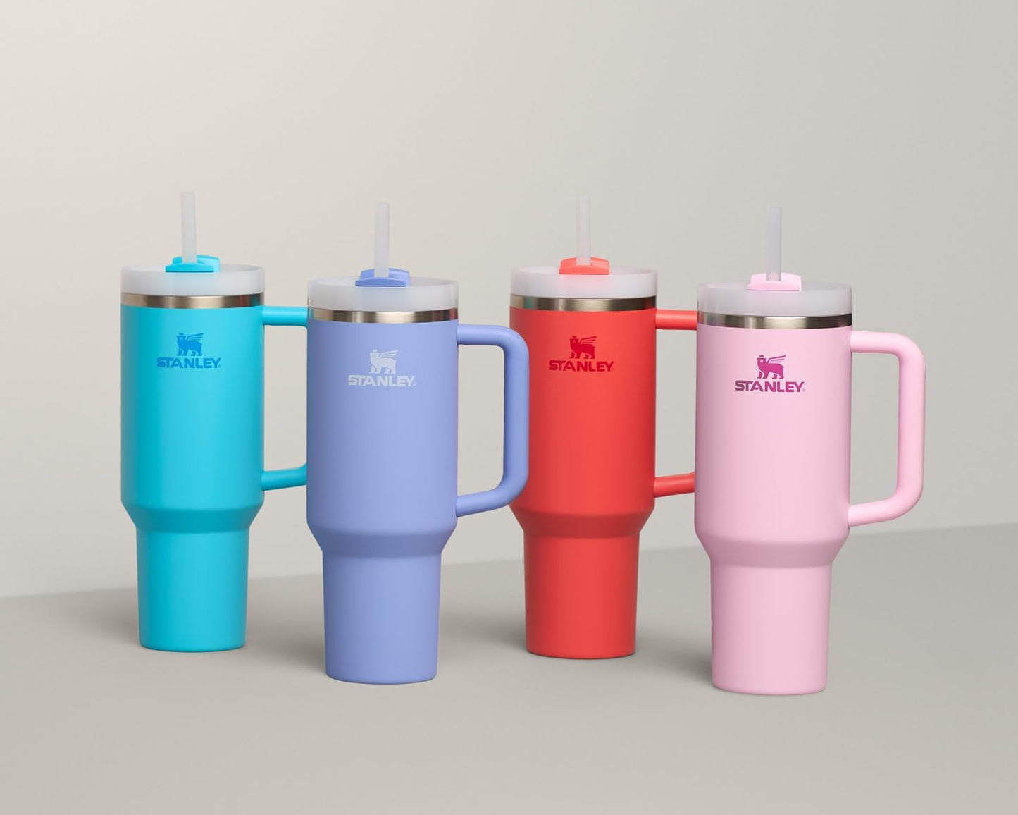 STANLEY Quencher H2.0 Tumbler - 30 oz Insulated Stainless Steel Cup with Handle & Straw | Cherry Blossom