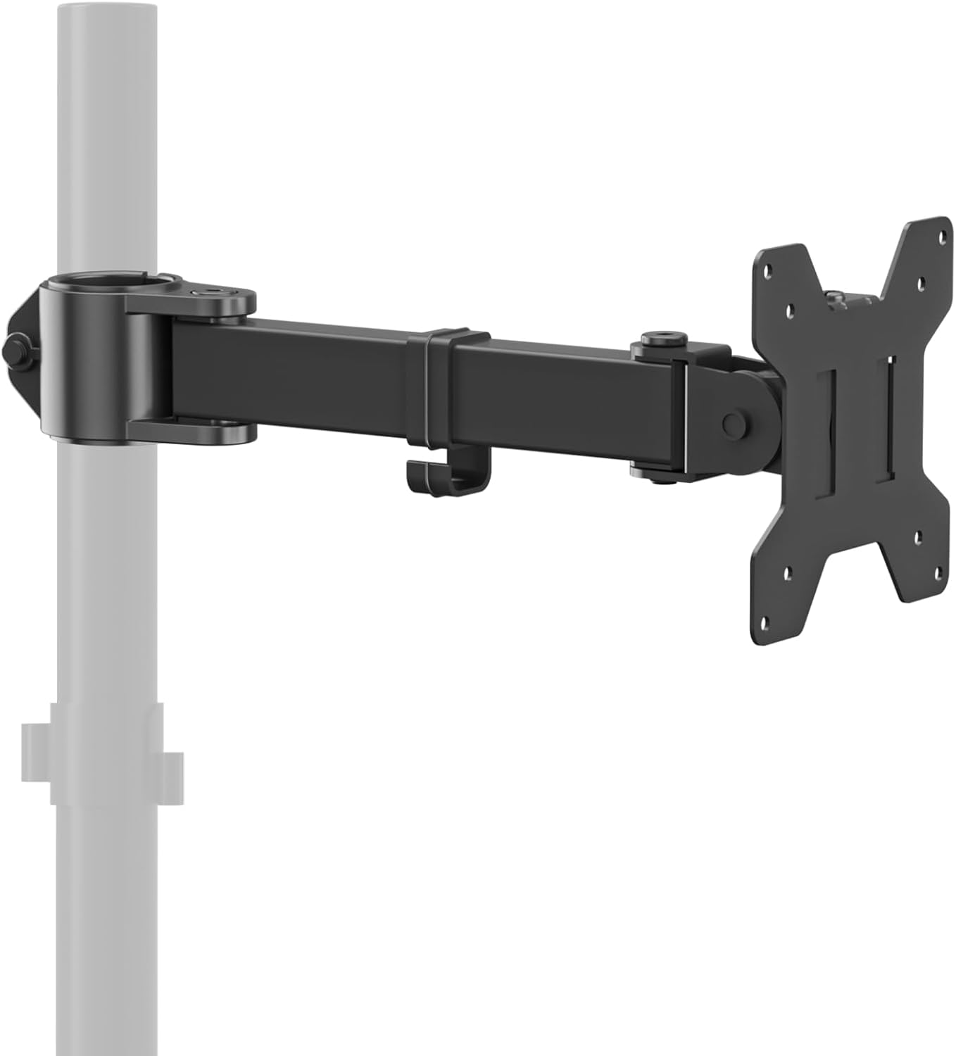 suptek 1 13 32 inch 22lbs, 75x75mm 100x100mm,Black Single Monitor Arm, Universal Tier Arm Fully Adjustable Pole Mount