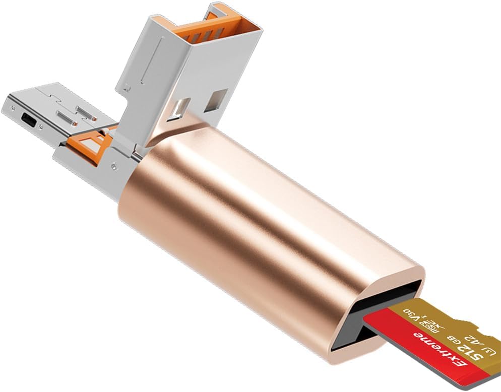 Mepsies 2-in-1 Micro SD Card Reader, USB C to SD Card Reader, USB and Type C TF Memory Card Reader, USB OTG Card Reader
