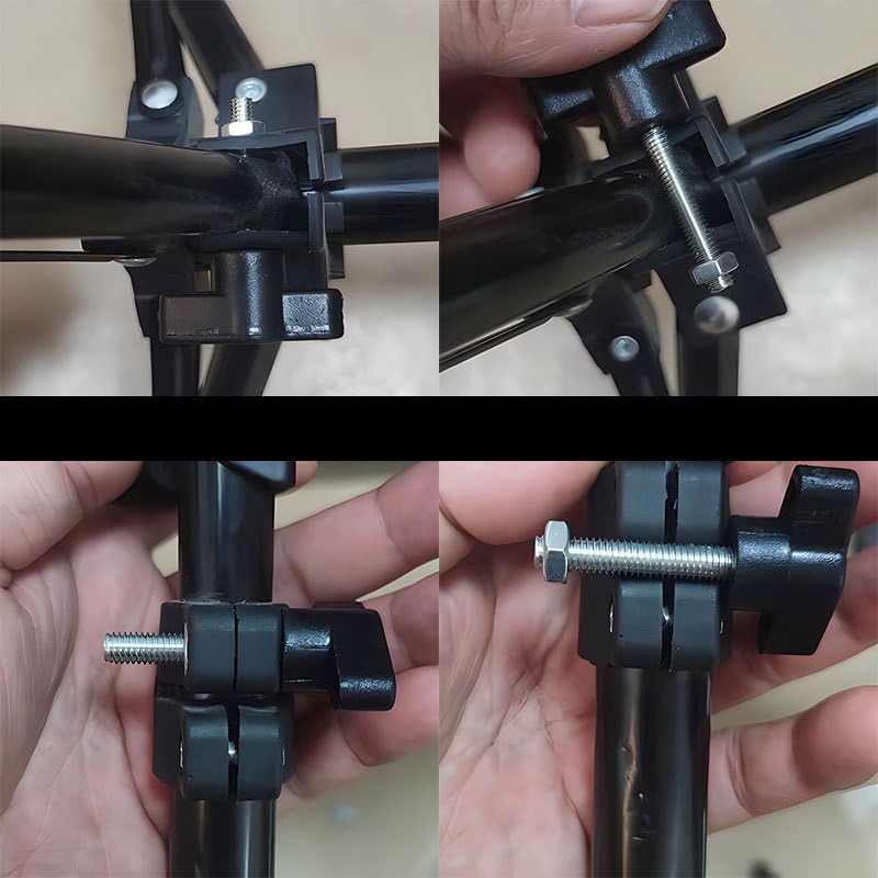 ThtRht 6 Pack Tripod Stand Height Adjustable Wing Knobs with Bolts Screws and Nuts Replacement Pole Tightening Knobs