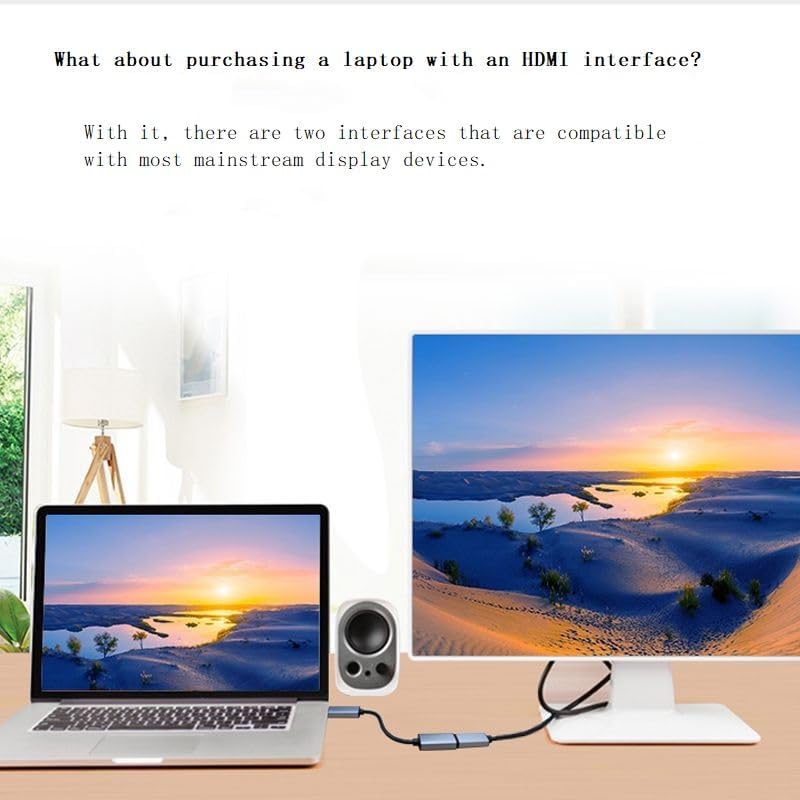 CORN 4K@60Hz PS5/4 One/360 HDMI to DisplayPort Adapter High Speed HDMI Male to DP Female Converter Cable Compatible