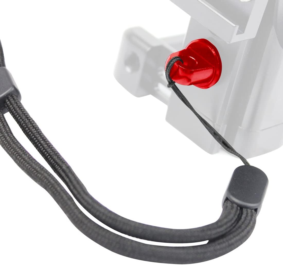 1/4-20 Aluminum Hand Screws Lanyard Screw Lanyard Ring Camera Screw for Selfie Stick Handle Rabbit Cage DSLR Tripod
