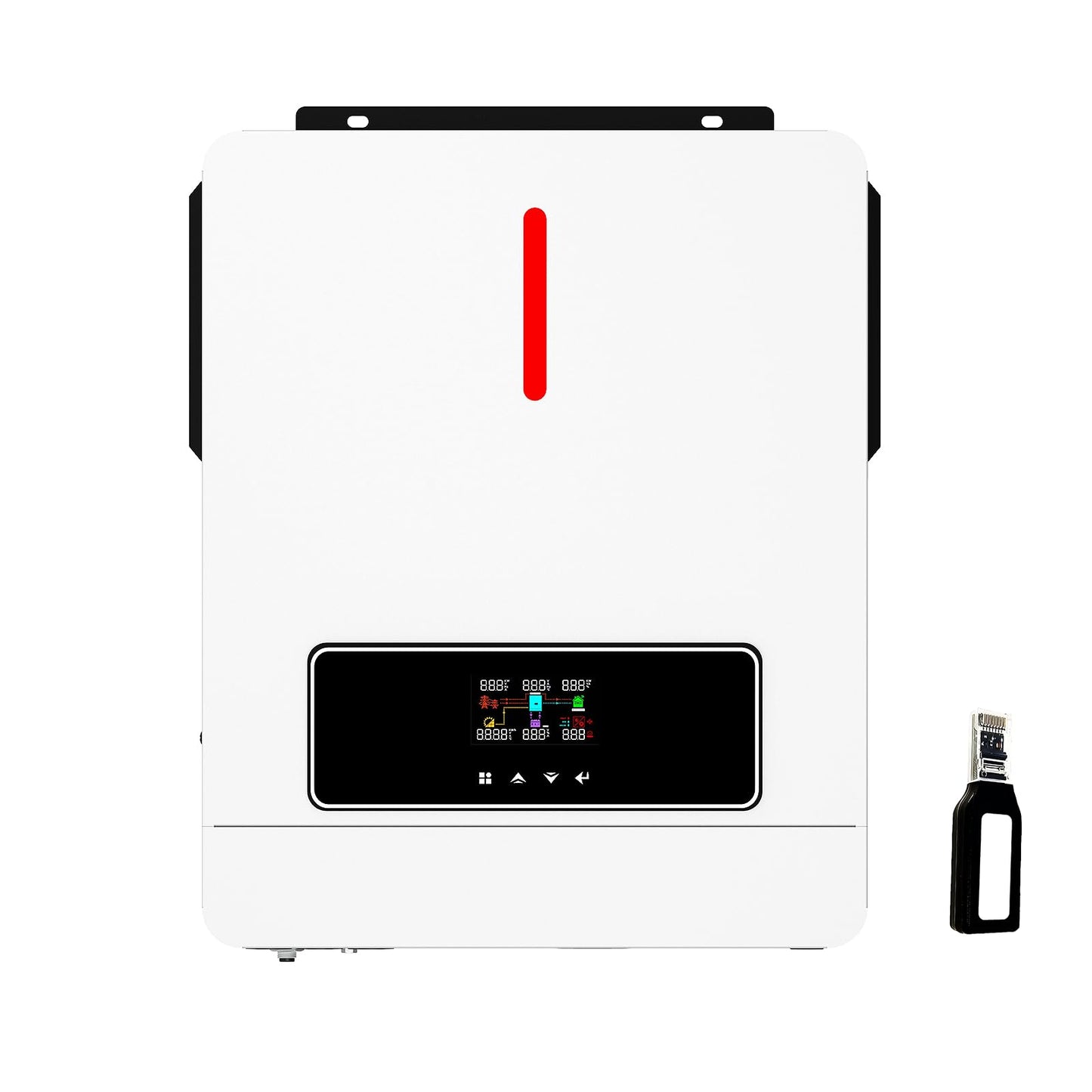 Xijia 3600W Hybrid Inverter with 120A MPPT Solar Charger dc 24V to 110v ac 60HZ Solar Converter with WiFi Module