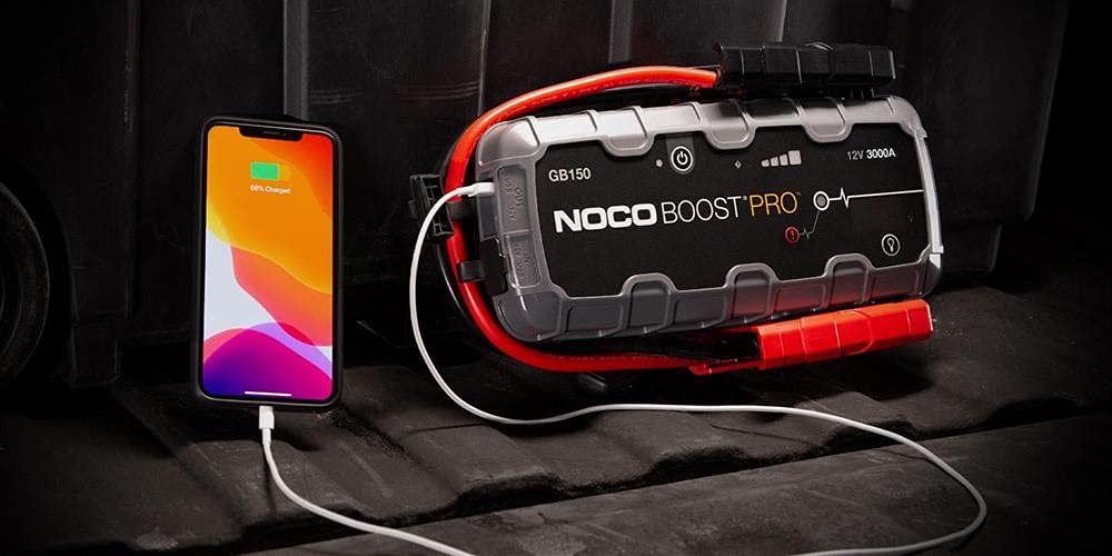 NOCO Boost GB150: 3000A UltraSafe Jump Starter – 12V Lithium Battery Booster Pack, Portable Jump Box, Power Bank & Jumper Cables - for 9.0L Gas and 7.0L Diesel Engines