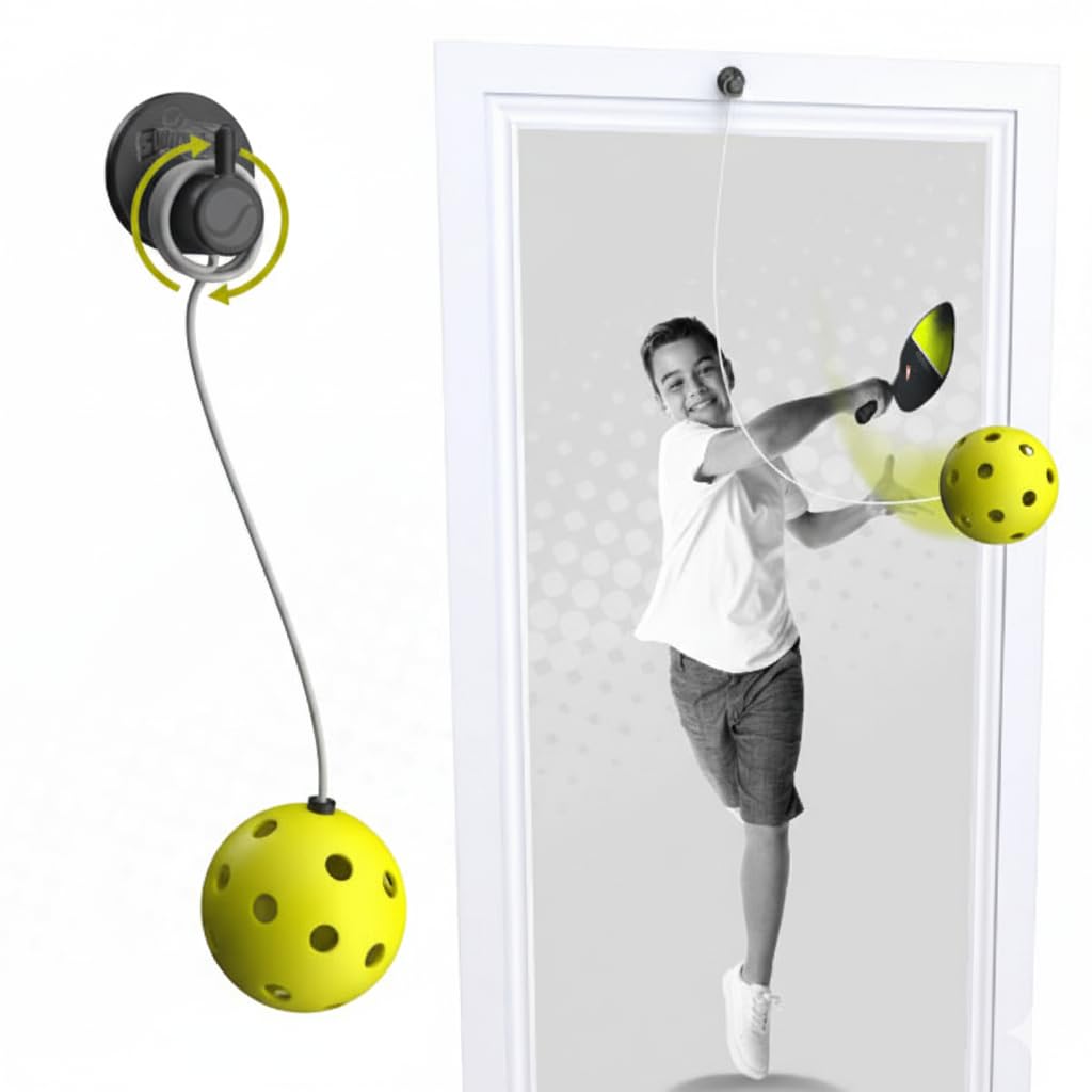 Swingball Solo Pickleball Trainer Set – Wall Mount Rebounder with Real Ball Tether – Indoor/Outdoor Practice Partner for All Skill Levels – Perfect Solo Training Aid - No Paddle Included, Ages 6+