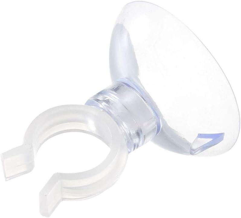 Uxcell Aquarium Suction Cup Clips - Airline Tube Holders for Fish Tank | Clear 13mm, 20 Pcs