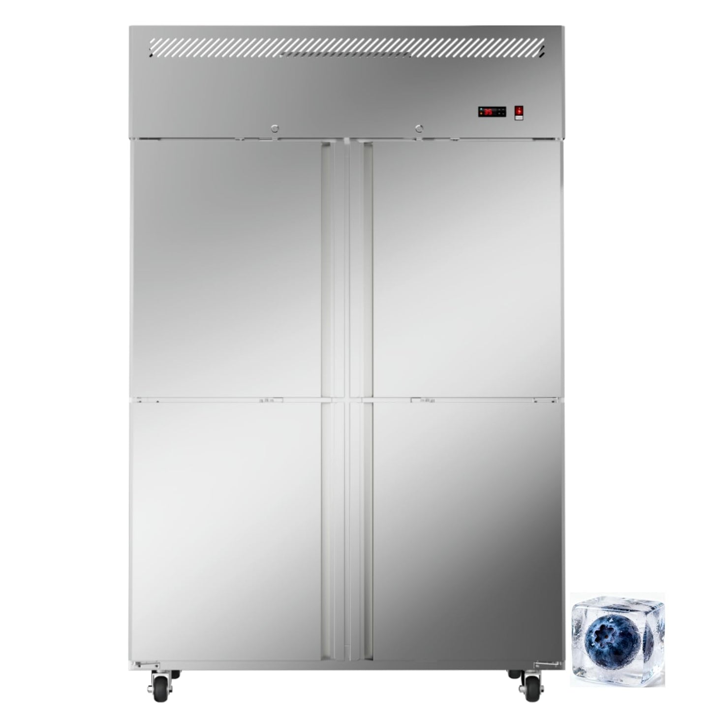 LCEKY 48" W 4 Door Commercial Refrigerator Stainless Steel 36 Cu.ft Fridge for Restaurant, Bar, Shop Upright