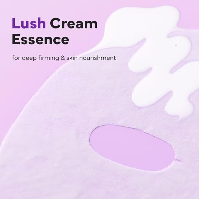 SAM?™U PH Sensitive Vital Fit Face Mask ??Firming & Barrier Repair Creamy Sheet Mask with 12 Peptides and Collagen, Travel-Friendly Korean Skincare (5 Sheets)