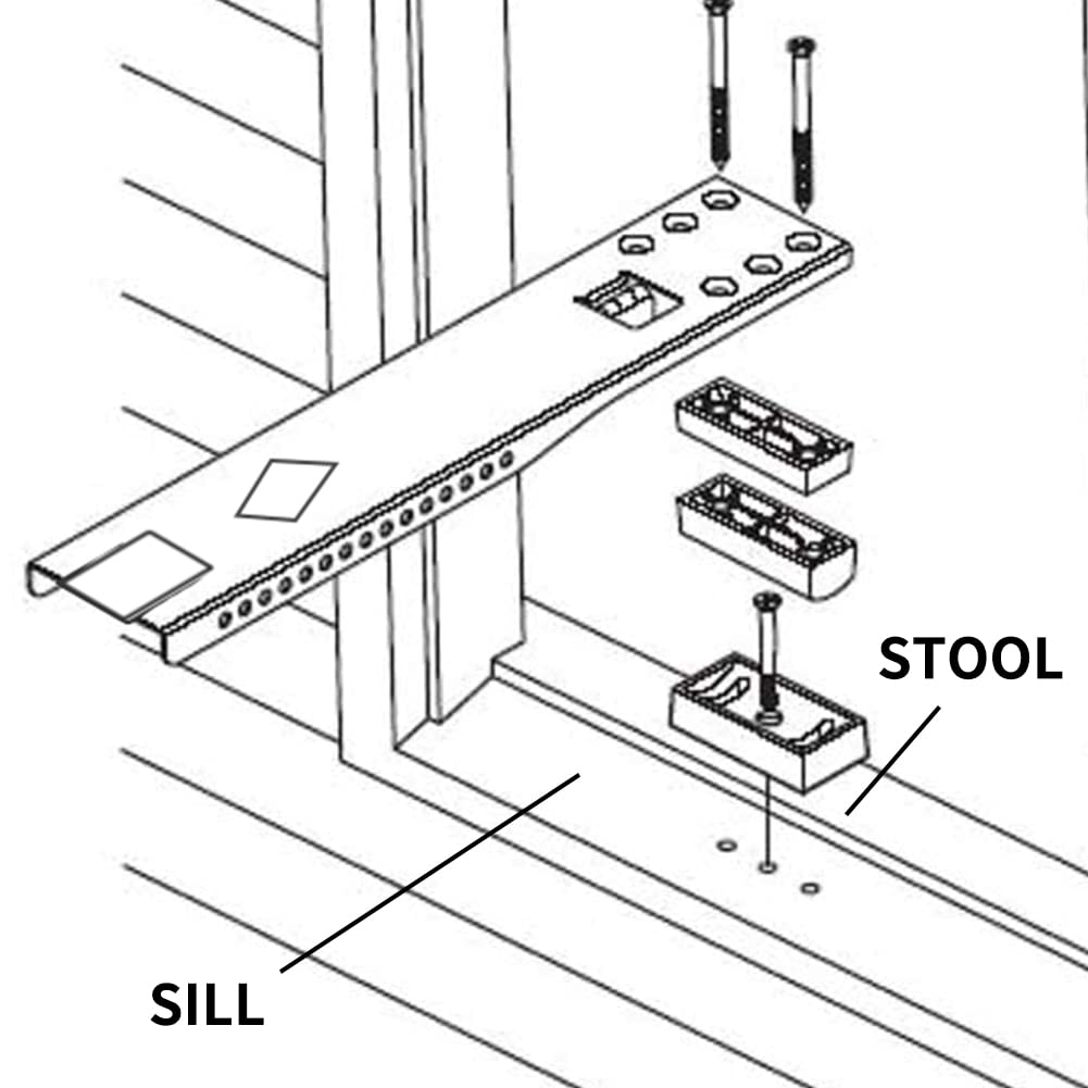 Aozzy Window Air Conditioner Bracket- Universal AC Support Bracket Heavy Duty, Support Up to 165 lbs, Designed for 9000-22000 BTU A/C Units–AC Holder Fits Single Or Double Hung Windows