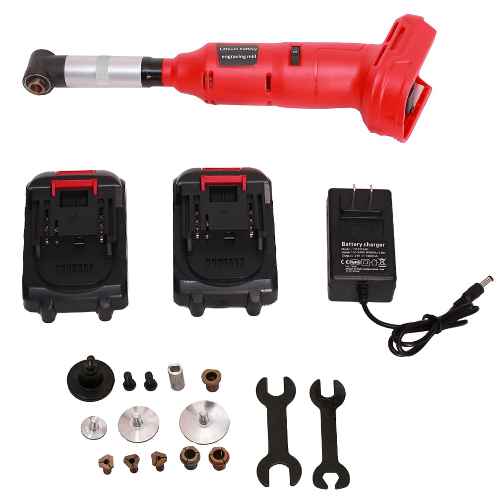 VOTOER 600W Cordless Die Grinder Sander Polisher Grinding Tool for Contour Grinding, Cutting, Engraving, Polishing, Milling, 5 Variable Speeds, 15000 RPM, with Lithium Ion Batteries and Charger