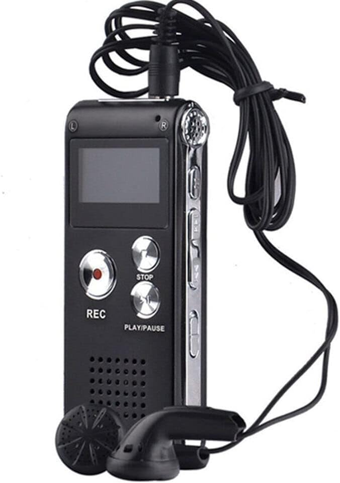 TEAMWILL 8GB Paranormal Ghost Hunting Equipment Digital EVP Voice Activated Recorder USB US (Black)