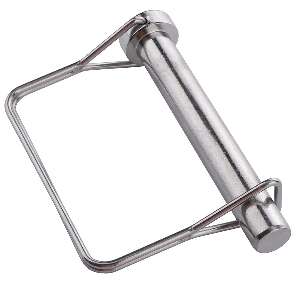 2 Pcs Large Safety Coupler Pin 1/2" x 3.54"(12.6mm x 90mm), Full Marine Grade 316 Stainless Steel Heavy Duty Shaft Locking Pin