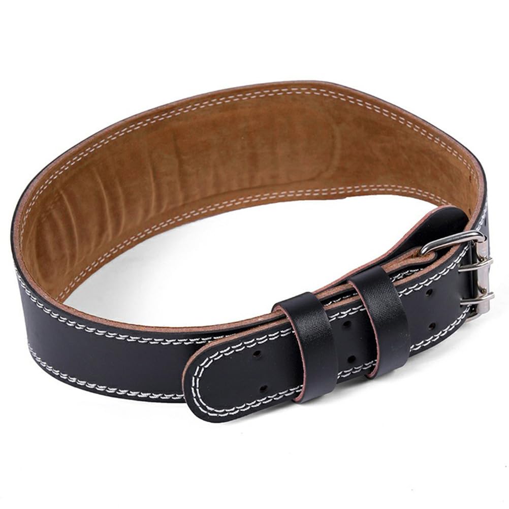 VANZACK Adjustable Pu Weightlifting Belt Waist Supporter with Lumbar Brace Strap for Squats Deadlifts Powerlifting Training 45.66X4.33X0.39In
