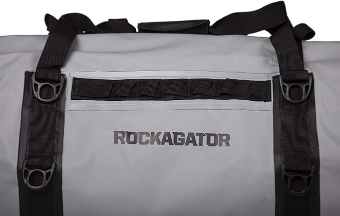 Waterproof Duffle Bag for Travel and Camping with Roll-Top Closure, Durable, All-Weather, and Versatile Dry Bag - Rockagator Mammoth Series (60 Liter, Grey/Black)
