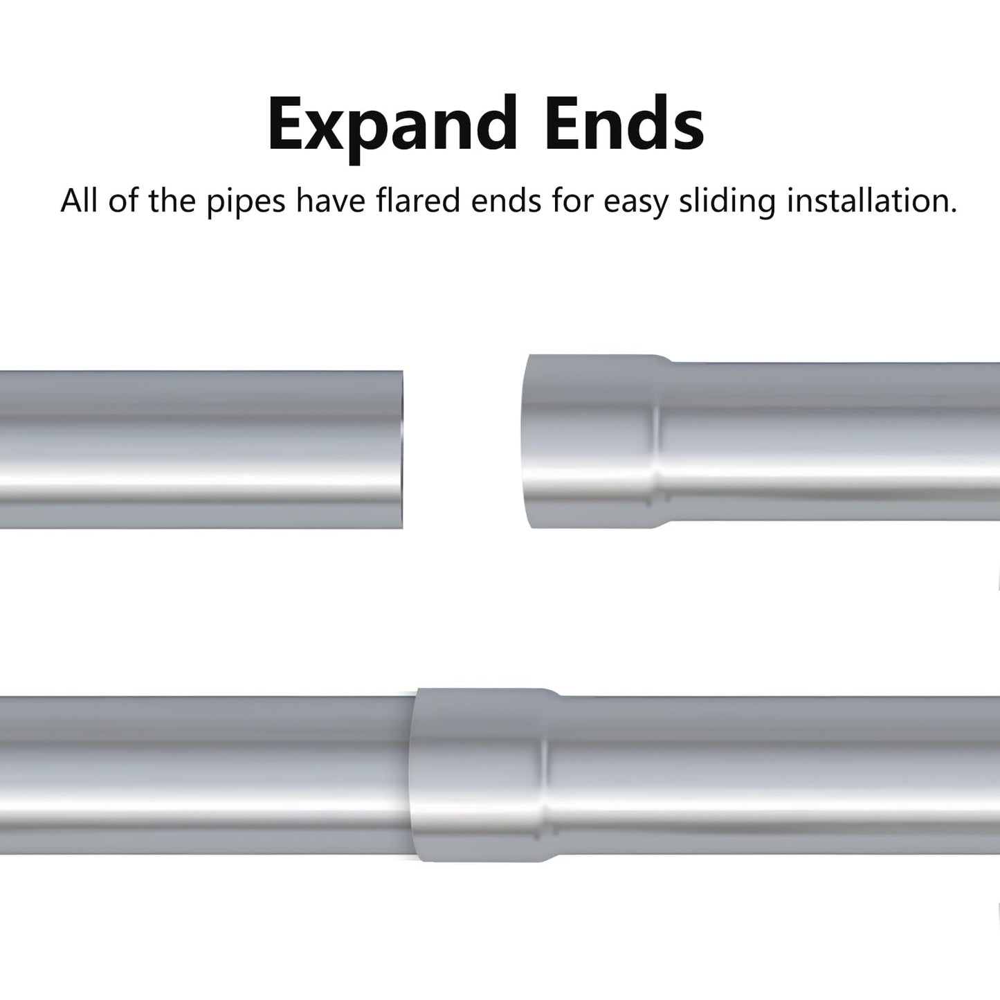 A-KARCK Mild Steel Mandrel Bends 16 Pcs, 2.25 Inches DIY Custom Exhaust Tubing Pipe Straight & U-Bend Kit, Universal Fit
