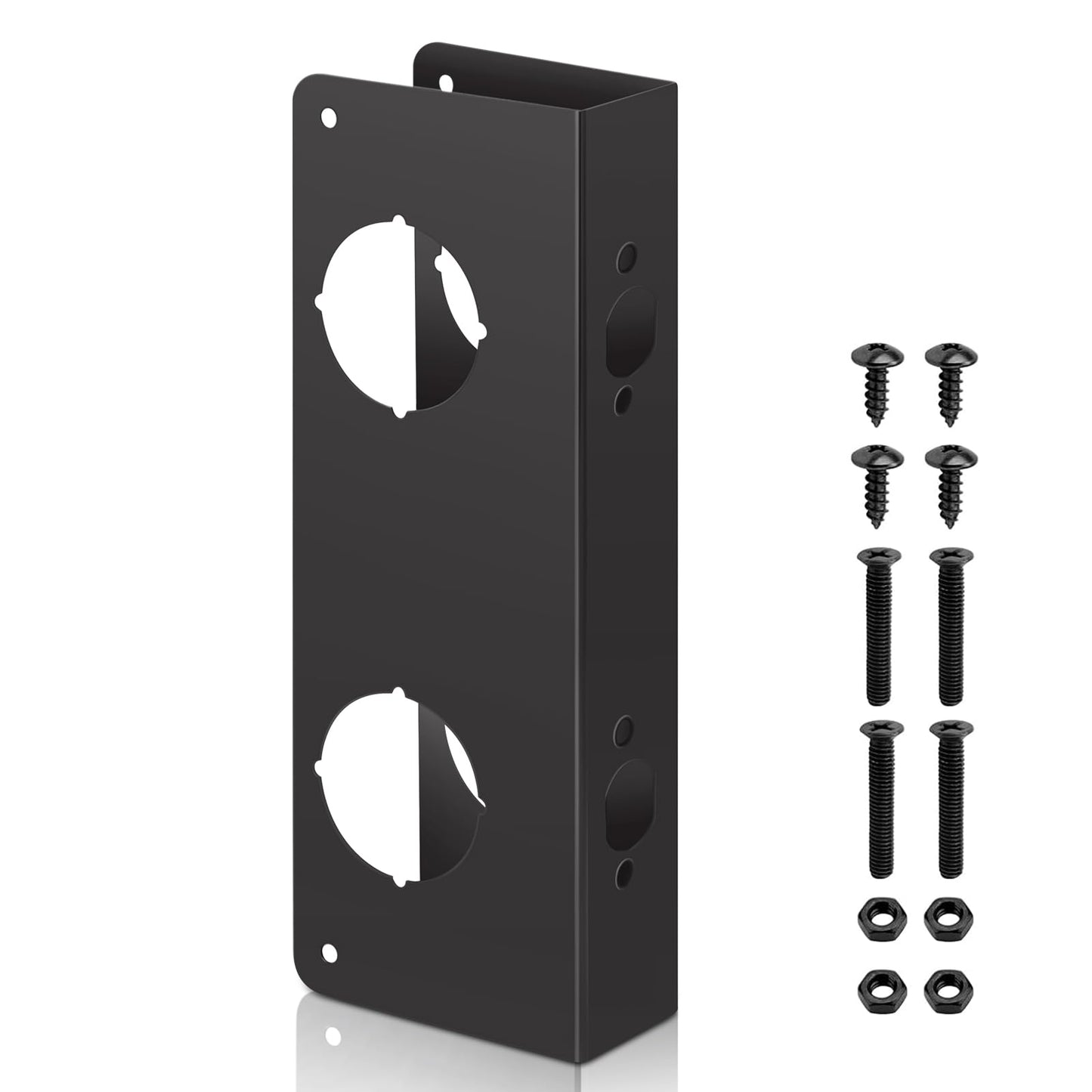 Ferraycle 1 Piece Stainless Steel Door Reinforcement Plate for 1-3/4" Thick Doors Deep Bronze Lock with Screws Reinforce and Repair Door Jamb Reinforcement for Home Bedroom