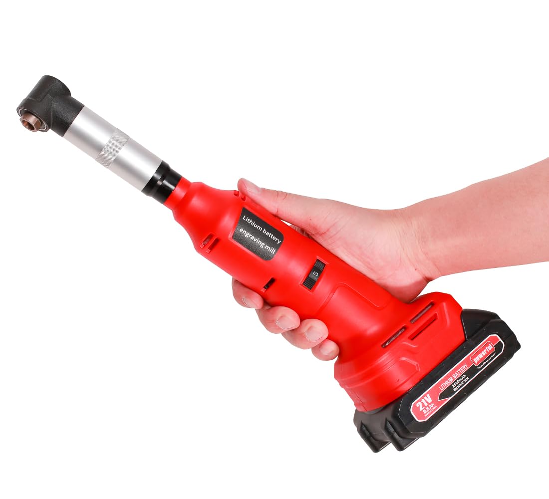 VOTOER 600W Cordless Die Grinder Sander Polisher Grinding Tool for Contour Grinding, Cutting, Engraving, Polishing, Milling, 5 Variable Speeds, 15000 RPM, with Lithium Ion Batteries and Charger
