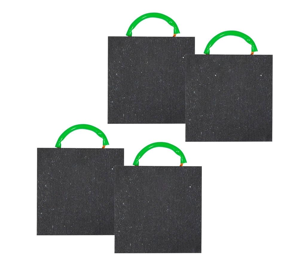 Mytee Products 4 - Pack 16"x16"x1" Thick Outrigger Pad for RV with Ergonomic Handle - High-Density Black Stabilizing Jack Landing Pad for Crane, Wrecker, Tow Truck, RVs