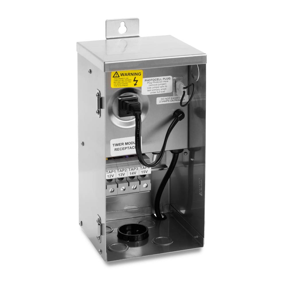 VOLT 300W Multi-Tap Low Voltage Transformer with Digital Timer for Landscape Lighting