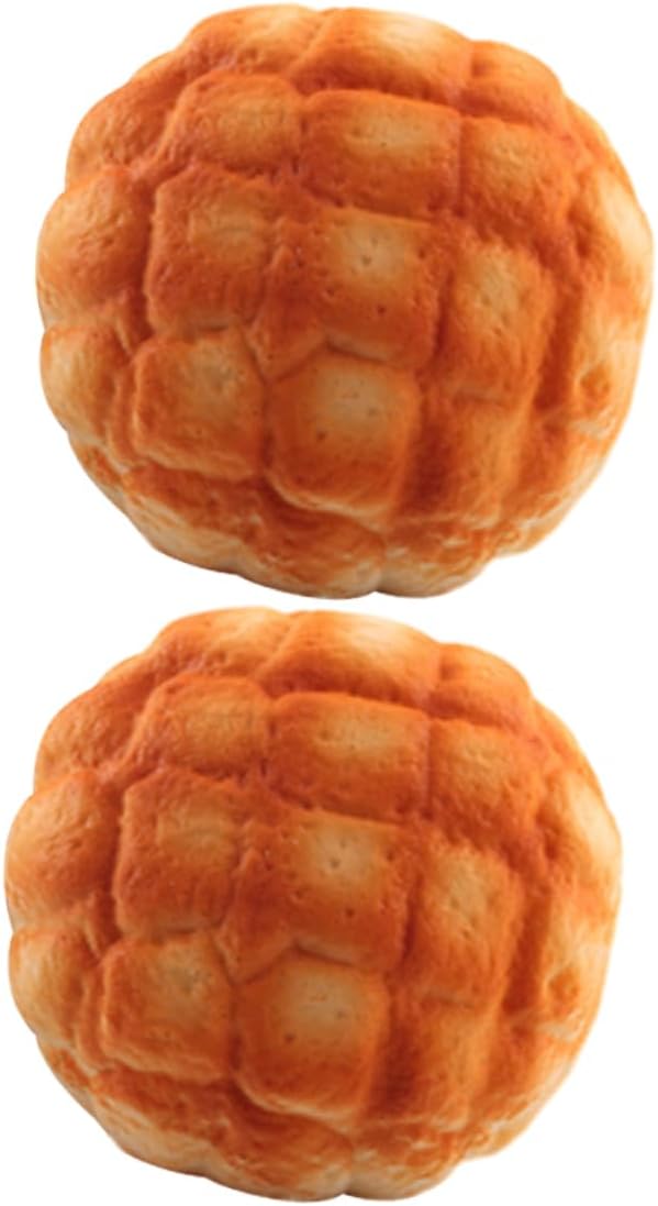 2pcs Set PU Fake Pineapple Bread Simulated Bread Props for Bakery Decor Chic Photo Prop for Kitchen and Shop