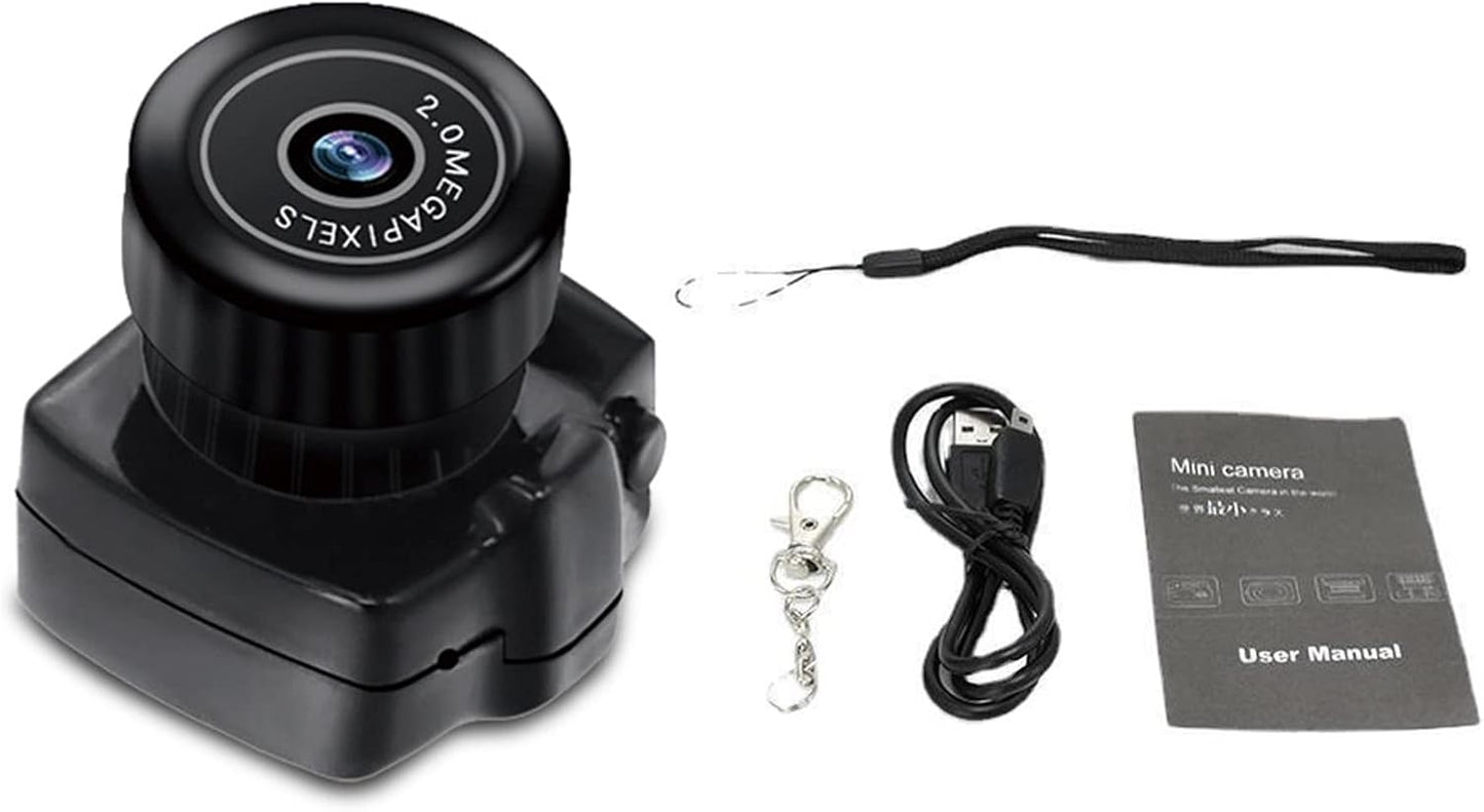 Rosvola 200,000 Small Action Camera, Rechargeable Battery for HD Video Camera Pixels with Data Cable for Live Photos