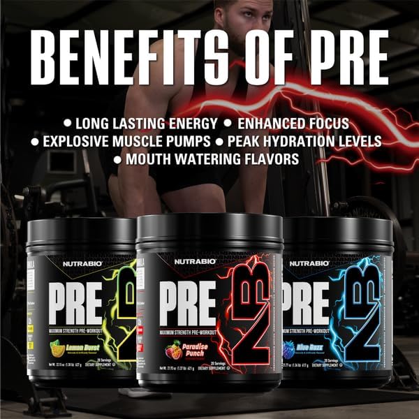 NutraBio Preworkout Powder, Paradise Punch| Explosive Energy, Laser Focus, Extreme Pumps| Pre Workout for Men & Women| Performance, Endurance, Power Complex, Caffeine, Electrolytes