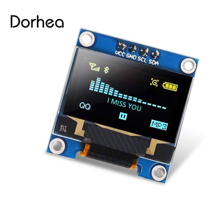 0.96 inch i2c 0.96" 12864 /3.3V-5V 128 64 51 Msp420 Stim32 Dorhea OLED Display Module IIC Serial LCD Screen LED Module