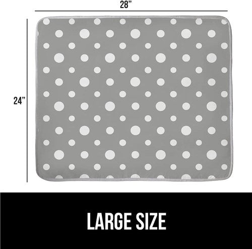 GORILLA GRIP Ironing Board Cover & Pad - Scorch Resistant Silicone Coating, 28x24" Polka Dots