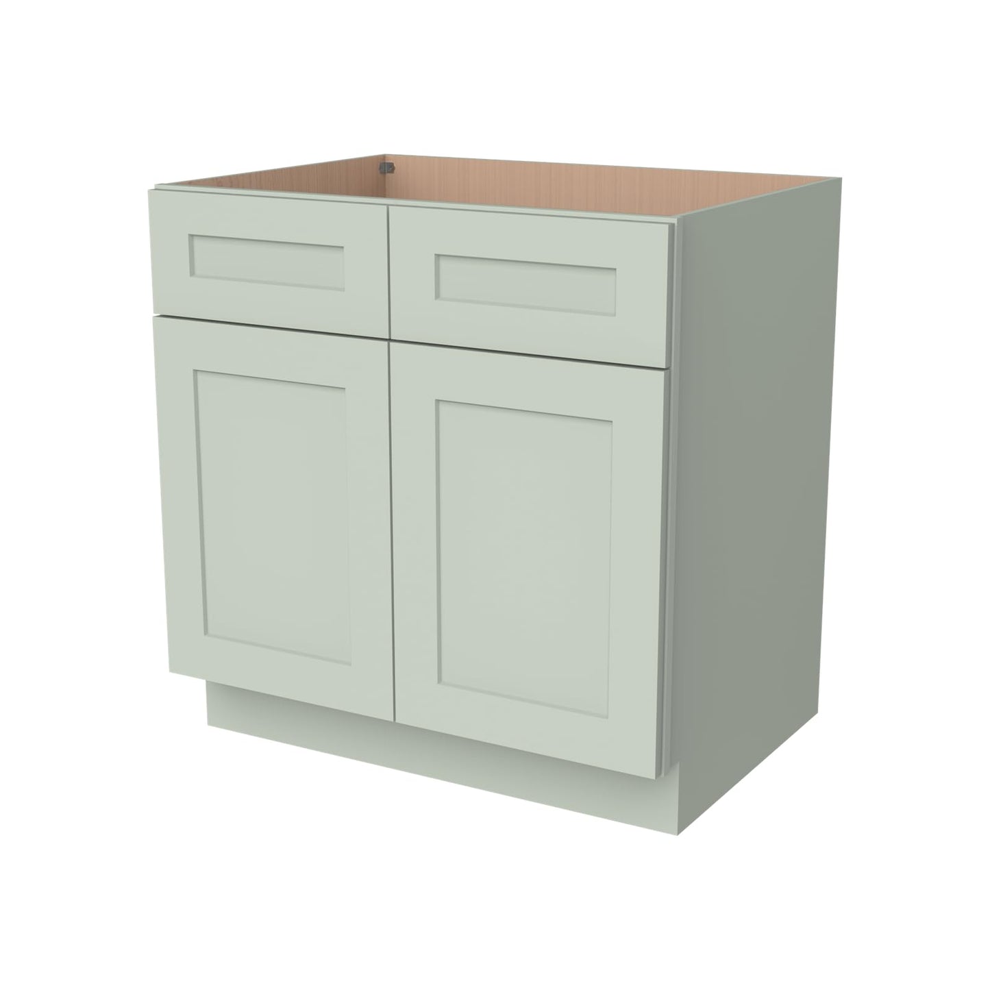 HCIOAN Solid Wood Frame Shaker Style RTA Sink Base Cabinet - 2 Doors, 1 False Drawer for Kitchen, Bathroom Vanity, Office Washroom (SK-Jade Green, 39" W x 24" D x 34.5" H)