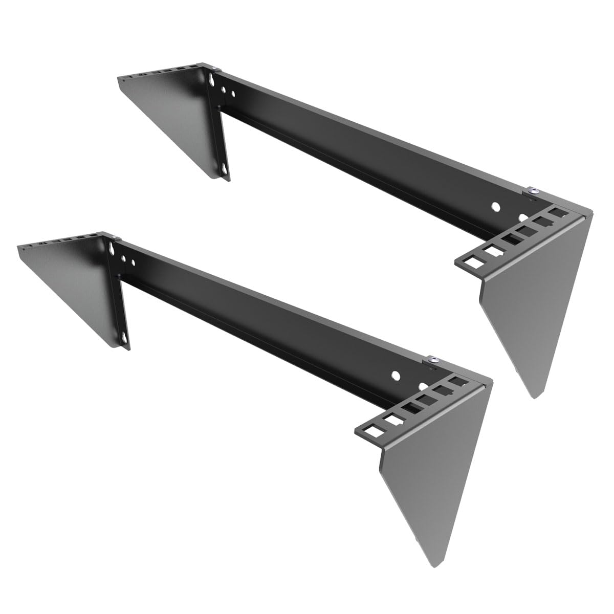 JINGCHENGMEI 2 Pack of 19 Inch 2U Heavy Duty Vertical Wall Mountable Rack and 125 lb Wall Mountable Server Rack (2)