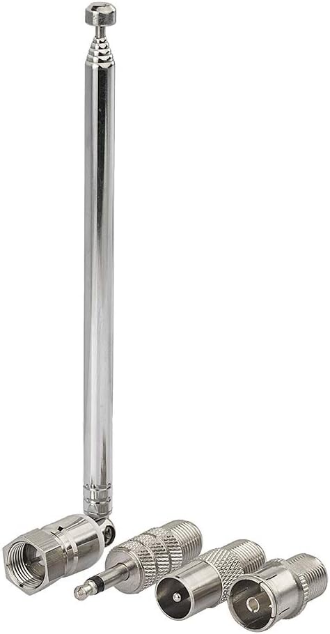 Superbat 75 FM Telescopic Antenna Kit Unbal F Type Connector DAB Radio Replacement Antenna for TV AM FM Radio Stereo