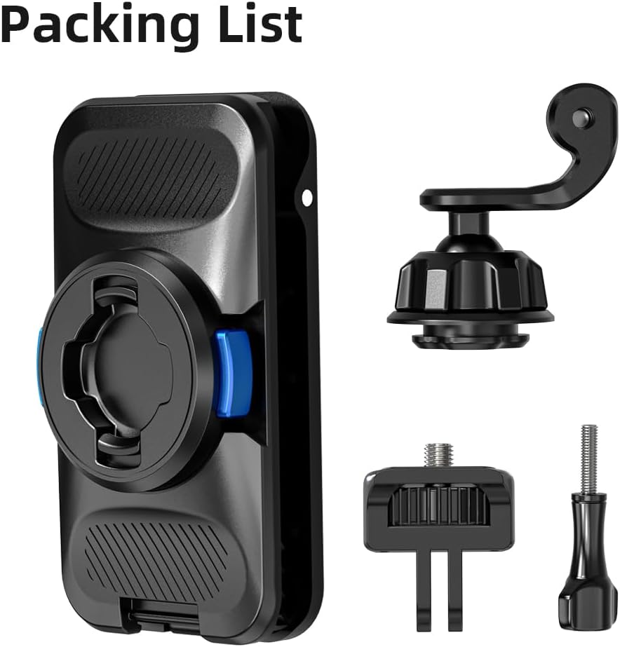 Rugvis 360 Backpack Insta360 X5/X4/X3 Rotation Magnetic Clip Mount, Quick Release Shoulder Strap Clip Holder Compatible