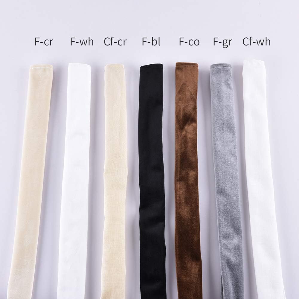 Aory 6 Chandelier Chain Cover Feet,Flannelette White Fabric Cord Cover for Chandelier Wire Decoration and Protector