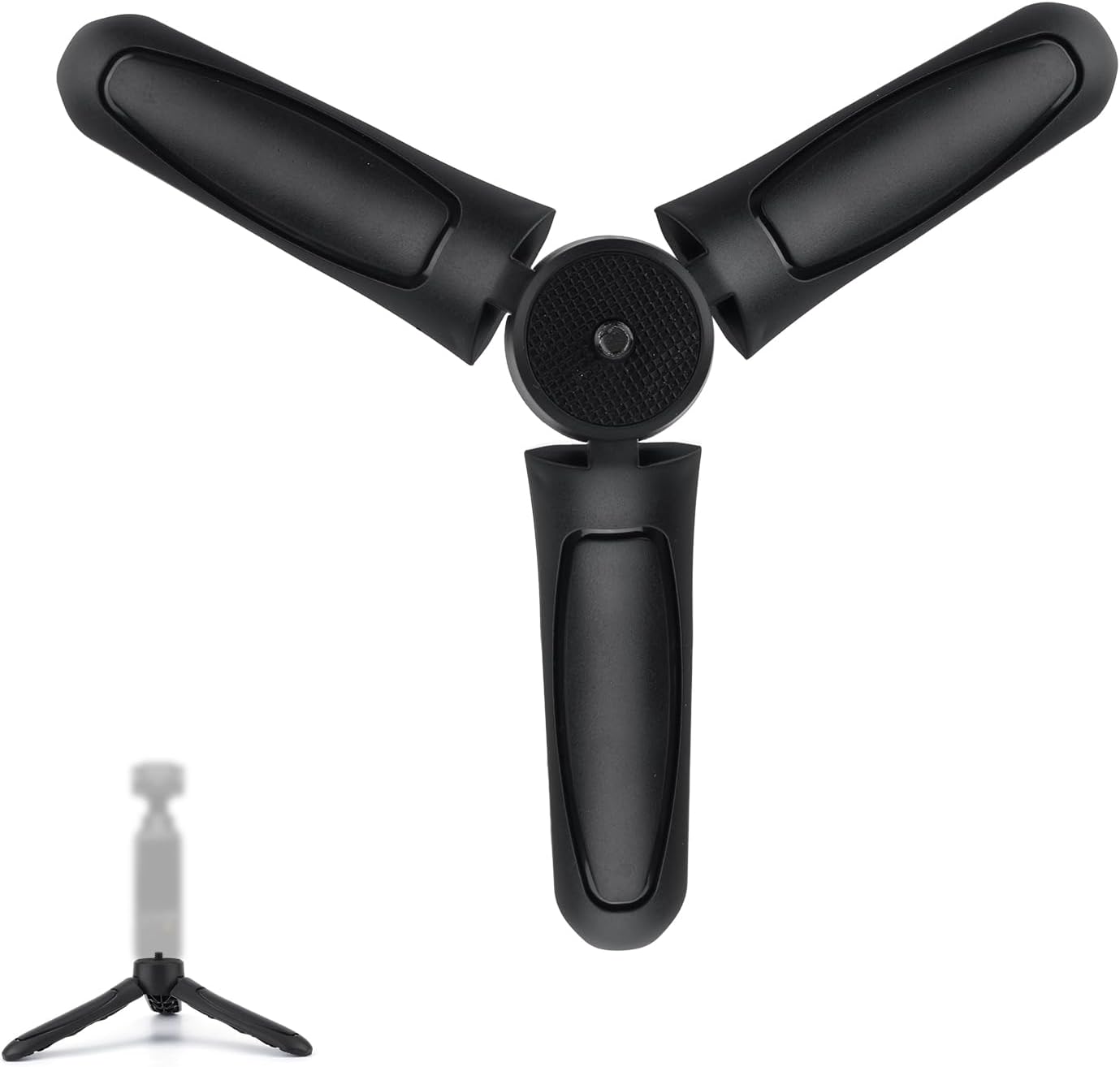 BOXOB 3 2, Mini Tripod Compatible with DJI Osmo Pocket & Black ABS Portable Pocket Stand Tripod Mount Selfie Stick