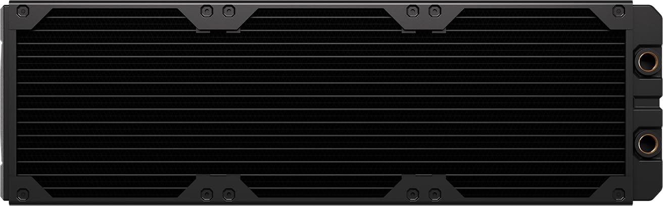 CORSAIR Hydro X Series XR5 420mm V2 Custom Cooling Radiator – Compatible with iCUE Link Fans, 3x140mm Fan Mounts, Screw Protection Plates, G1/4” Threads – Black