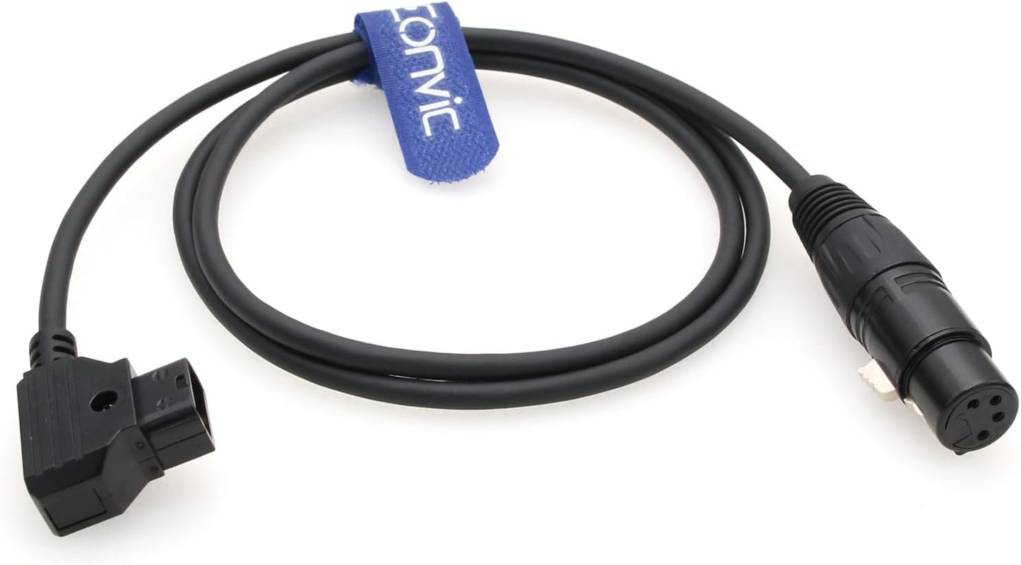 Eonvic F55/F5 GH4-YAGH 4-Pin (Straight-1M) Power Cable for Sony Venice Panasonic Camera Monitor DSLR Camcorder D-Tap