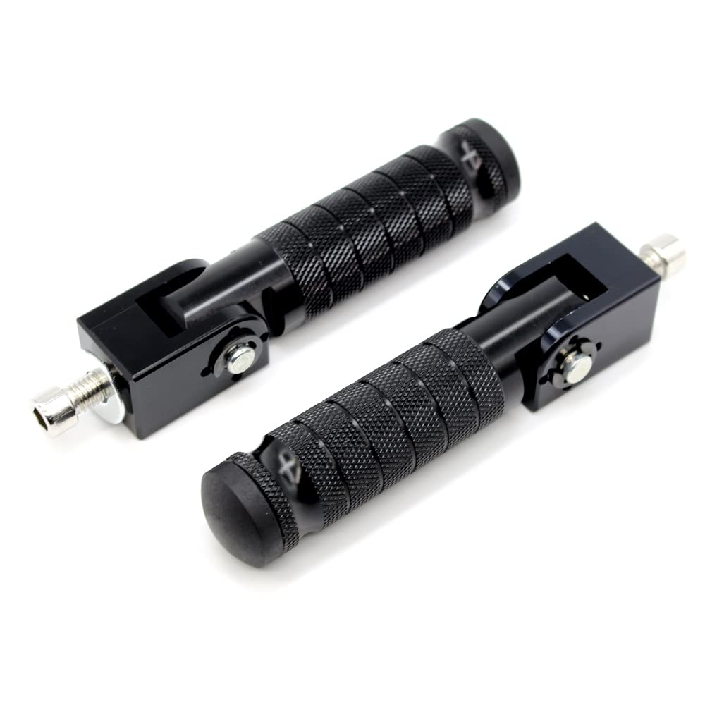 Universal Motorcycle Bicycle Folding Foot Pegs 90 Degree Foldable Electric Motorbike Ebike For Super73 S2/ZX/RX/R/S Passenger Footrests Rearsets Rear Set Footpegs foot Rest Pedals M8 Install Bolts