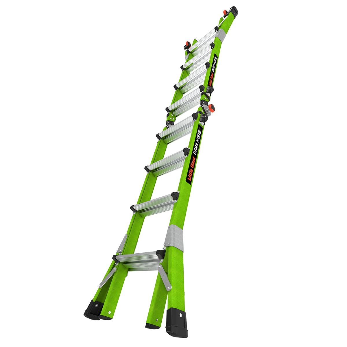 Little Giant Dark Horse 2.0, 17ft Multi-Position Ladder, Fiberglass, Type 1A, 300 lbs Weight Rating, Green