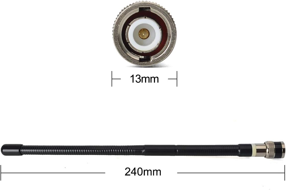 UAYESOK 27MHz Handheld Cb Radio Antenna BNC Radio Scanner Antenna Flexible Soft Whip for Cobra Midland Uniden Portable