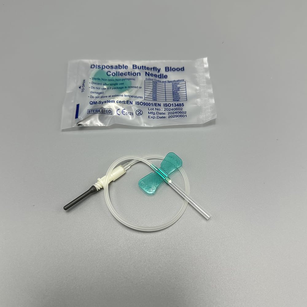 Veterinary Blood Collection Needle 21g Winged Luer Sets 50pcs