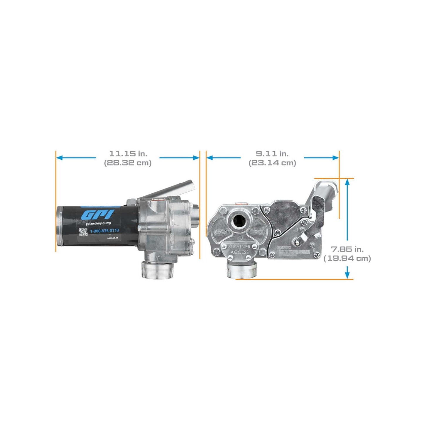 GPI - M-150 Series Fuel Transfer Pump, Direct Mount- Pump Only, 15 GPM, 12 Volt (110240-02)